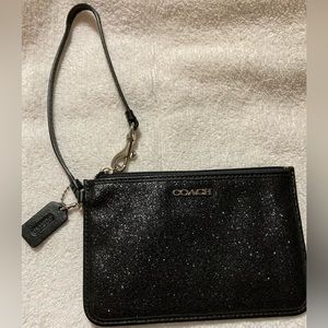 Coach wristlet Black sparkle. Authentic.